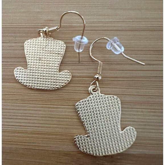 St Patricks Day Leprechaun Hat  Earrings Shamrock Green Dangle Hooks New… - Picture 10 of 10